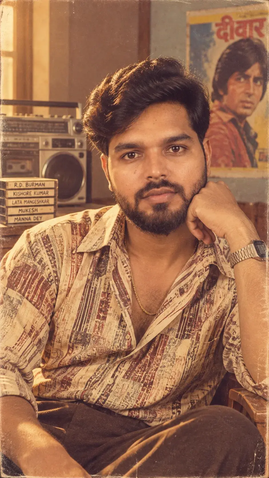 1980s Ultra Realistic Stylish Bollywood Vibe
