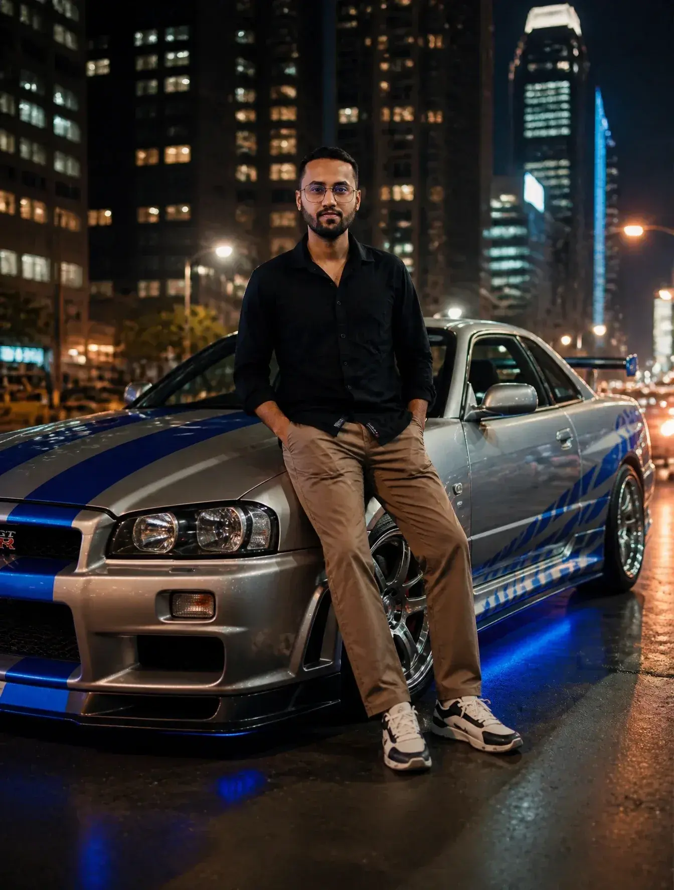 2000s Street Racing Fashion Portrait