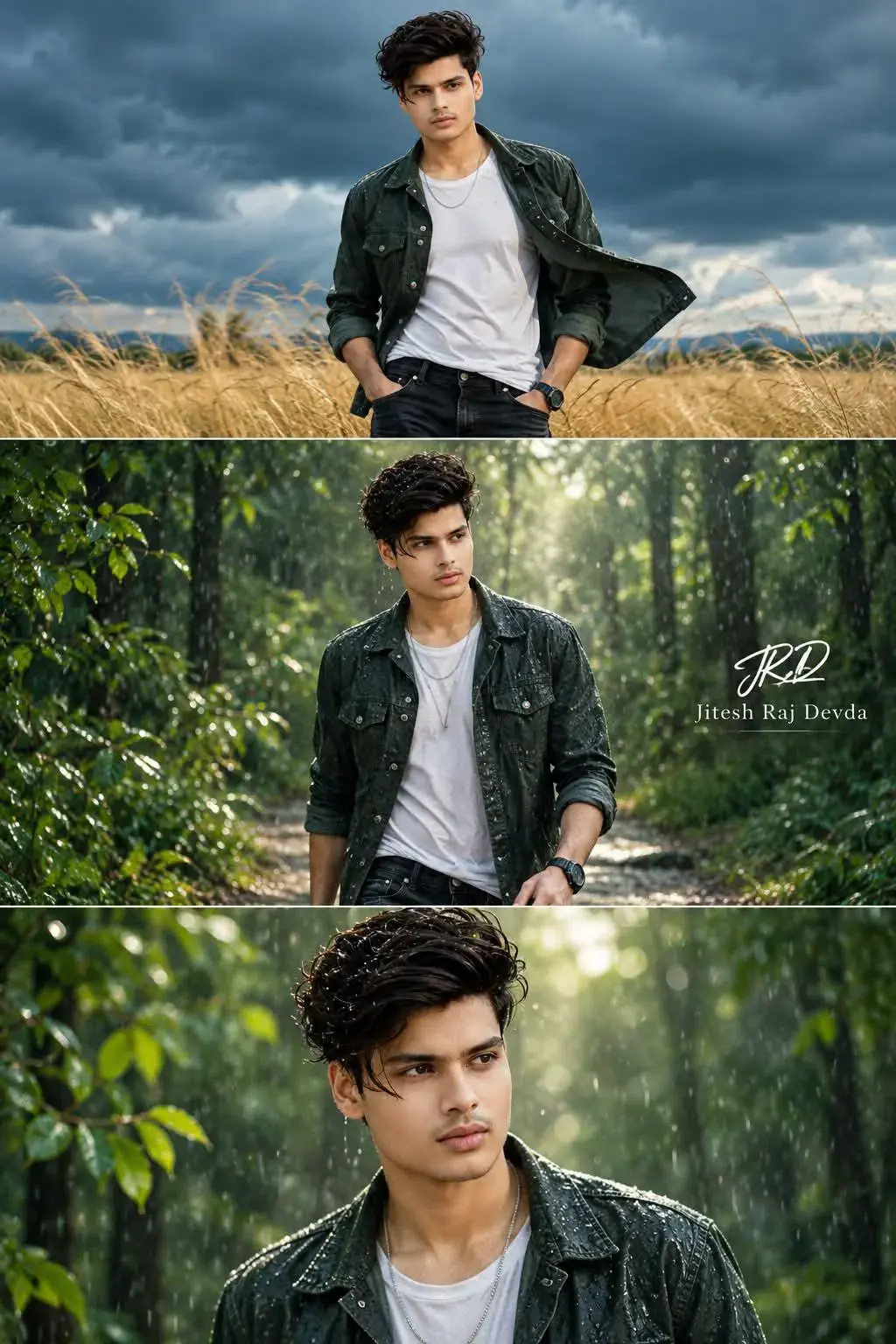 3-Panel Photoshoot Collage, 4K