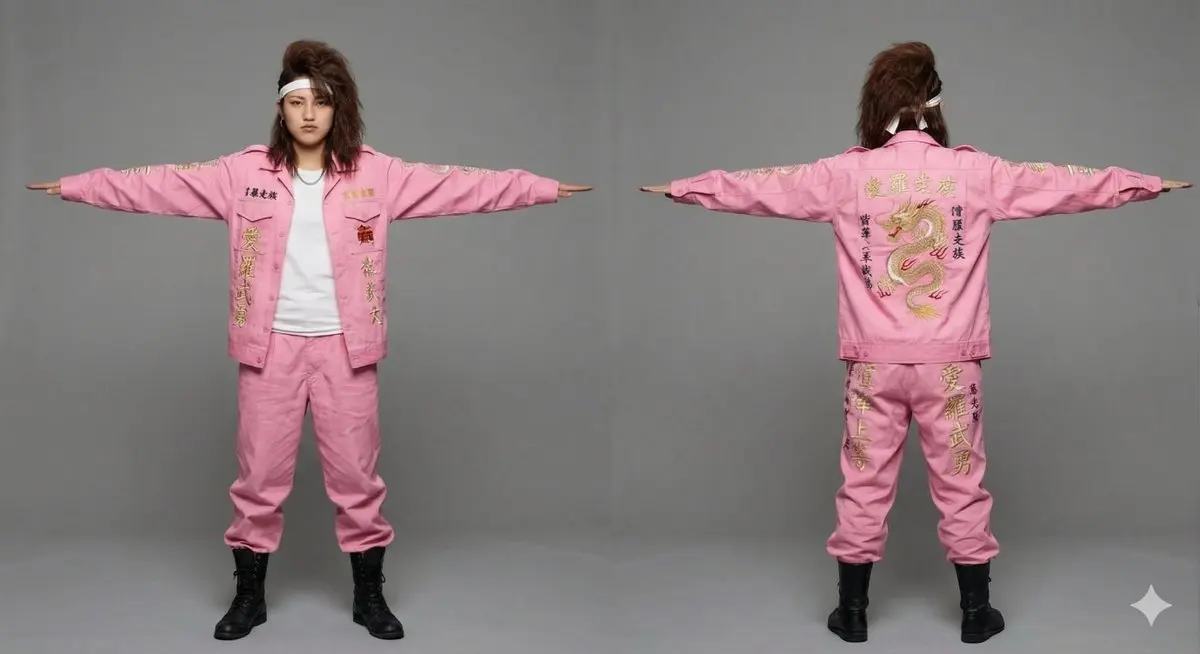 3D Model Of Japanese Bosozoku Female