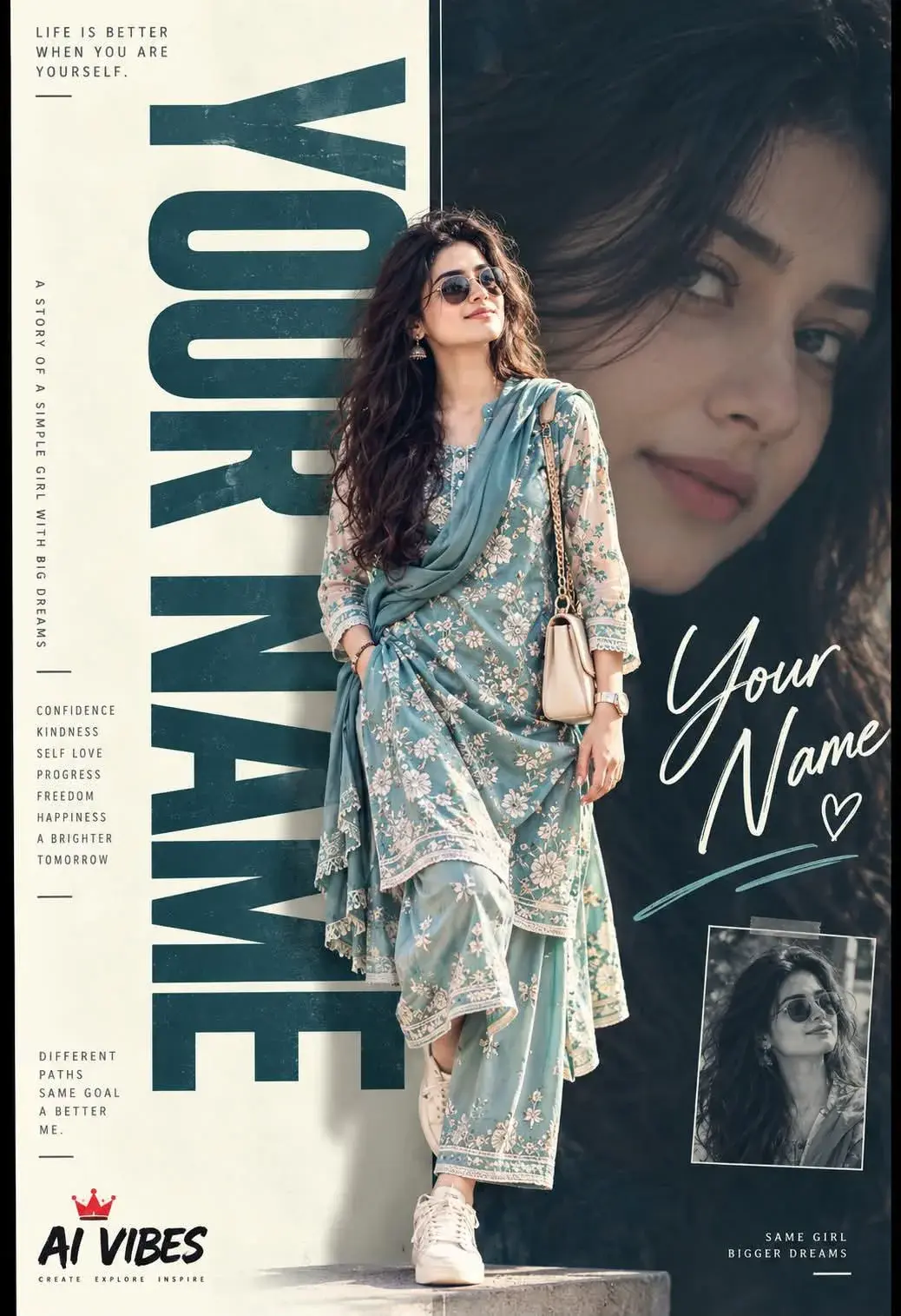 4K Personalized Women's Fashion Magazine Poster Prompt