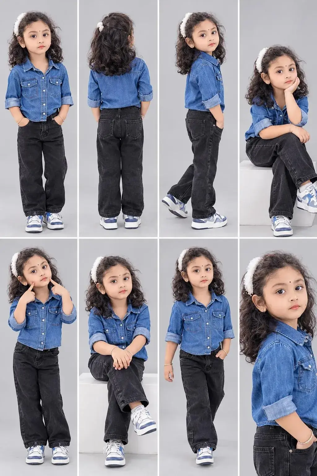 8 Pannel Kids Girl Photography