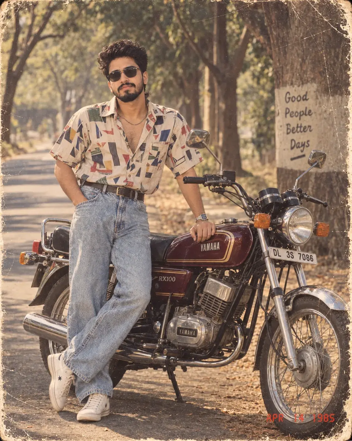 80s Bike Pose Prompt