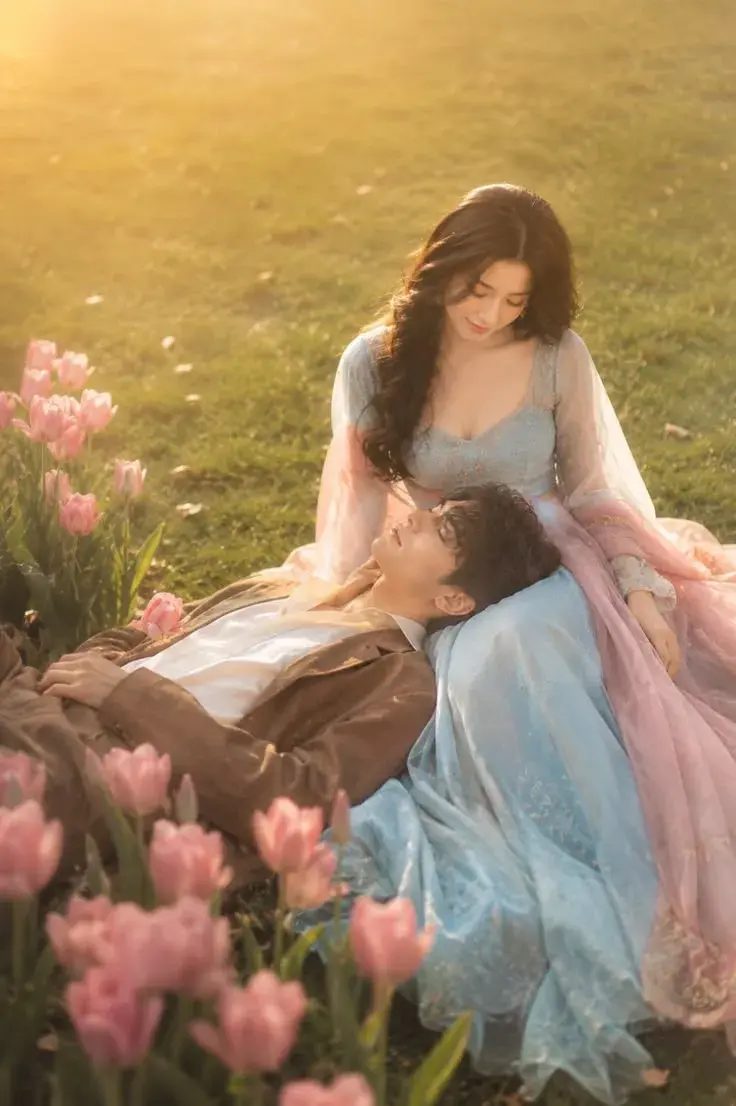 A Dreamy Love Story In The Garden | Golden Hour Romance 🌷