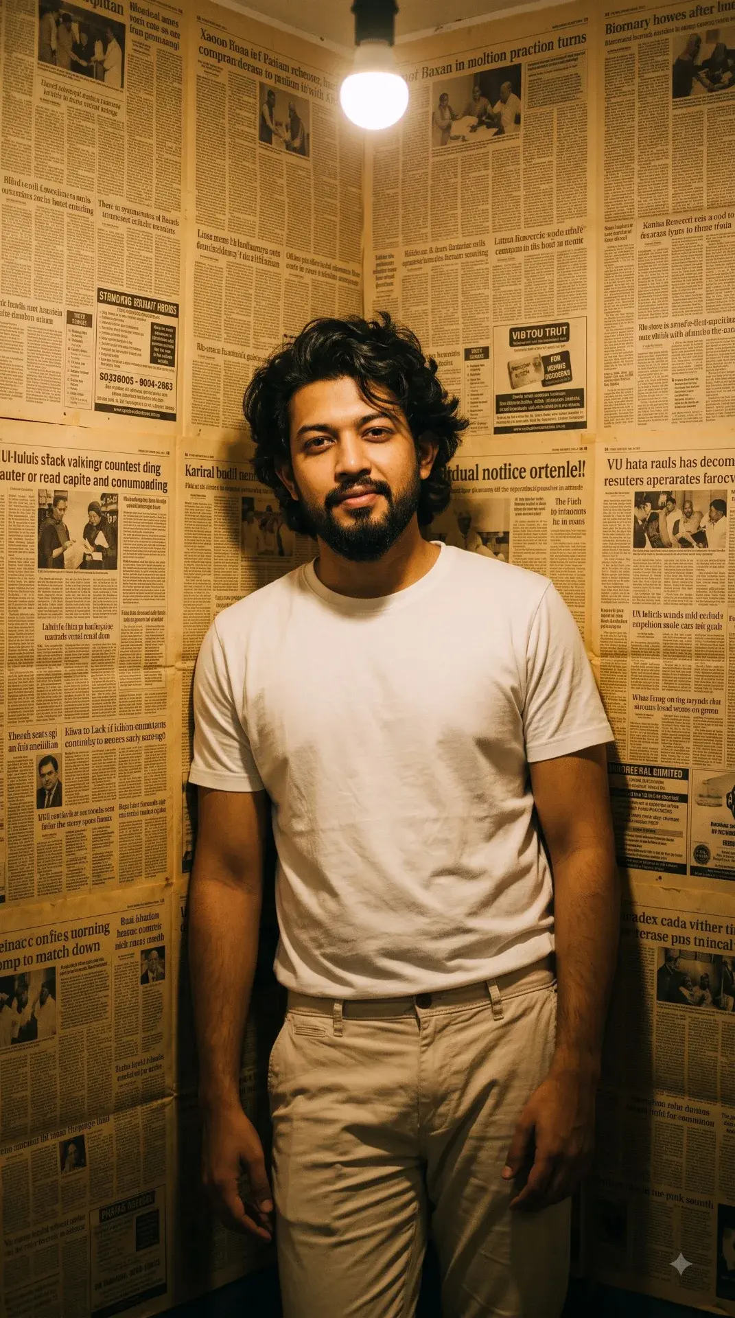 A Medium Shot Portrait Of A Young