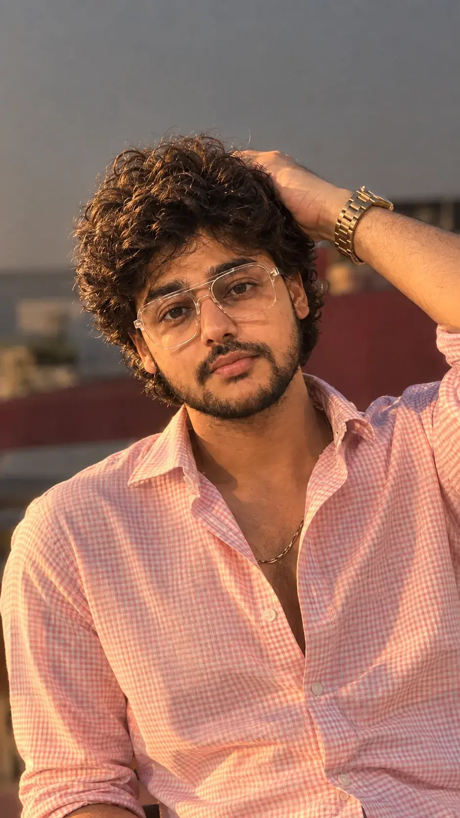 A Warm Golden Hour Portrait Of A Young Man