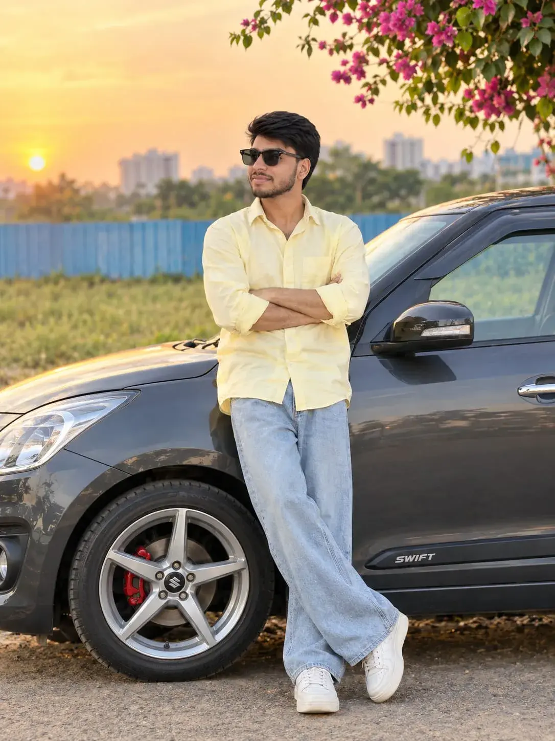 A Young Indian Man With Stylish Black Hair