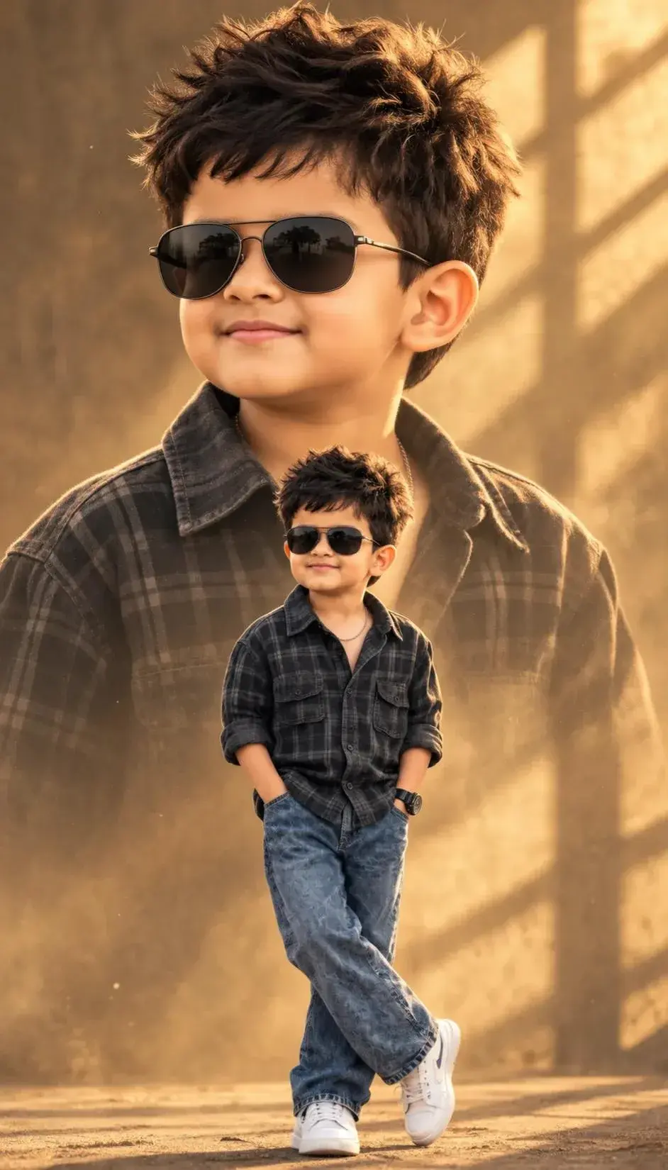 Adorable Portrait Of 6-Year-Old Boy