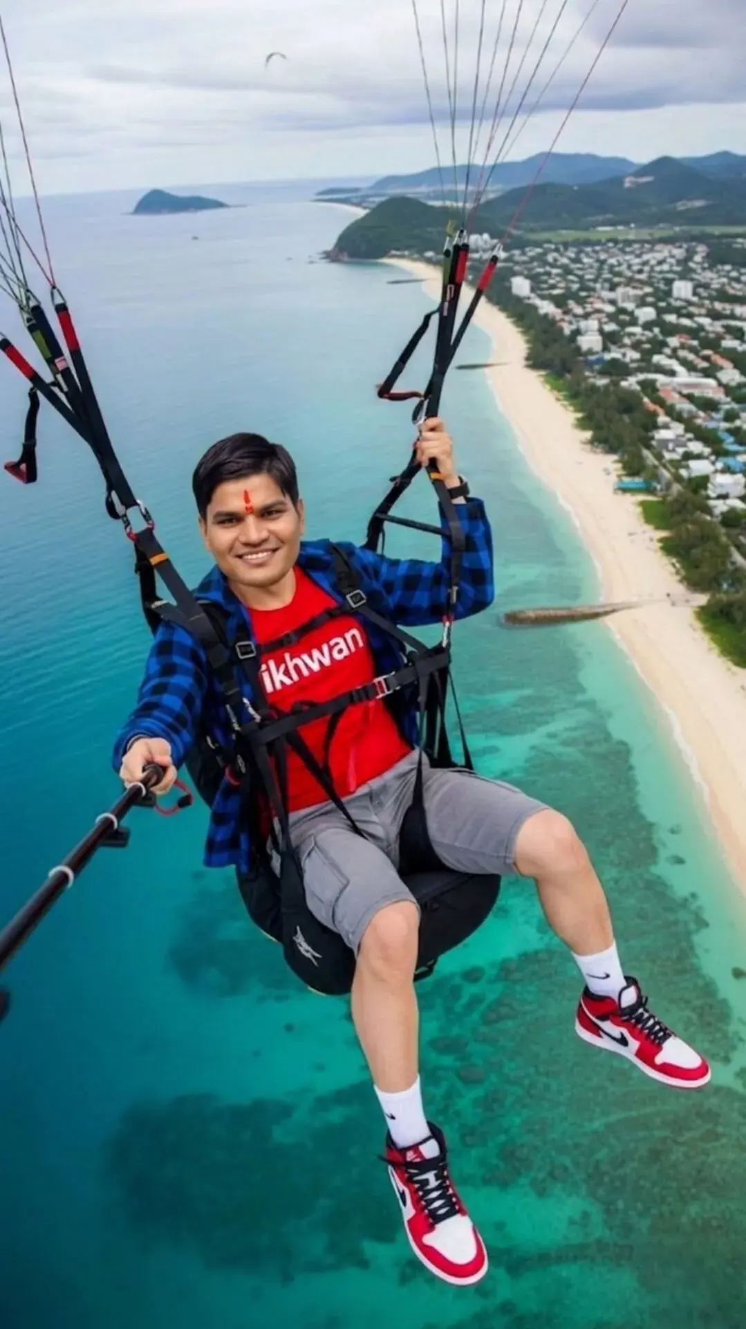 Adventure In The Sky | Tropical Beach Parasailing Photography