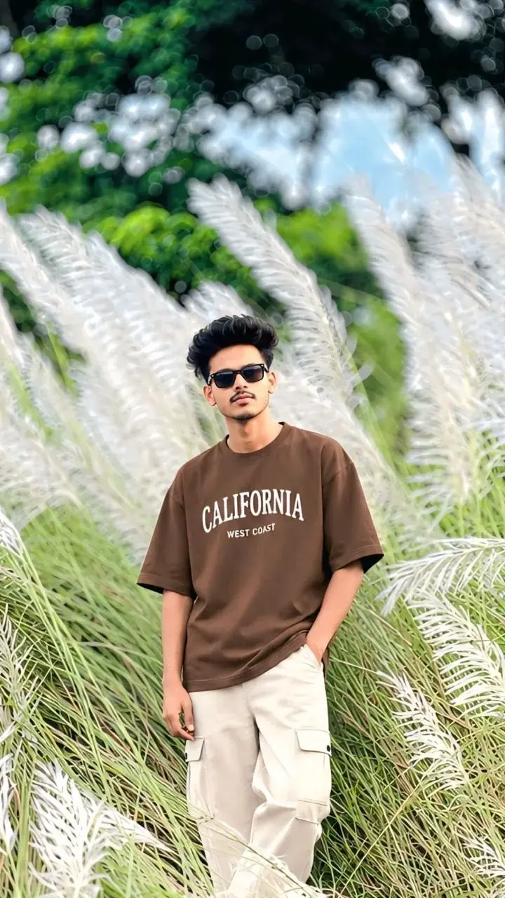 Aesthetic Boy In White Pampas Grass 🌿 | Outdoor Fashion Photography