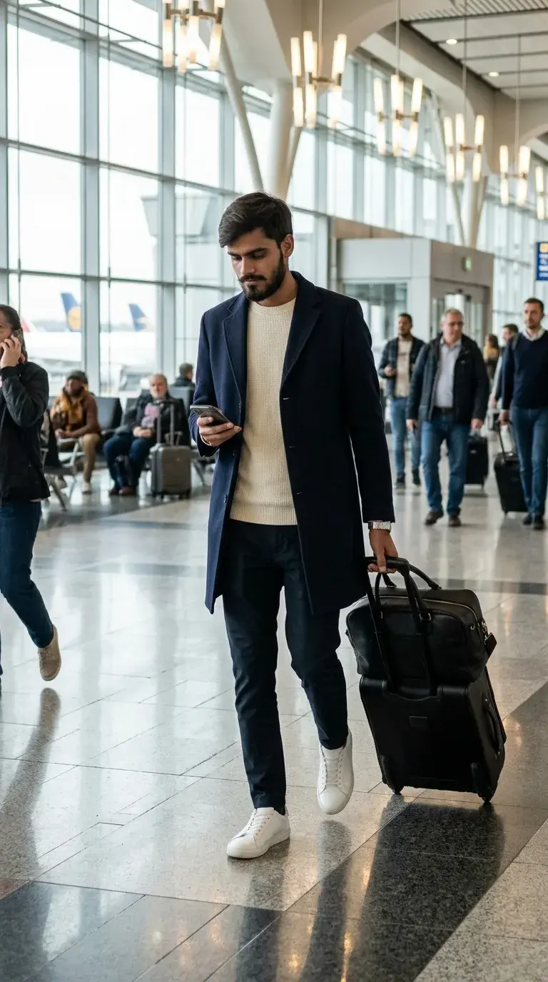 Airport Luxury Traveler — Premium Candid Fashion