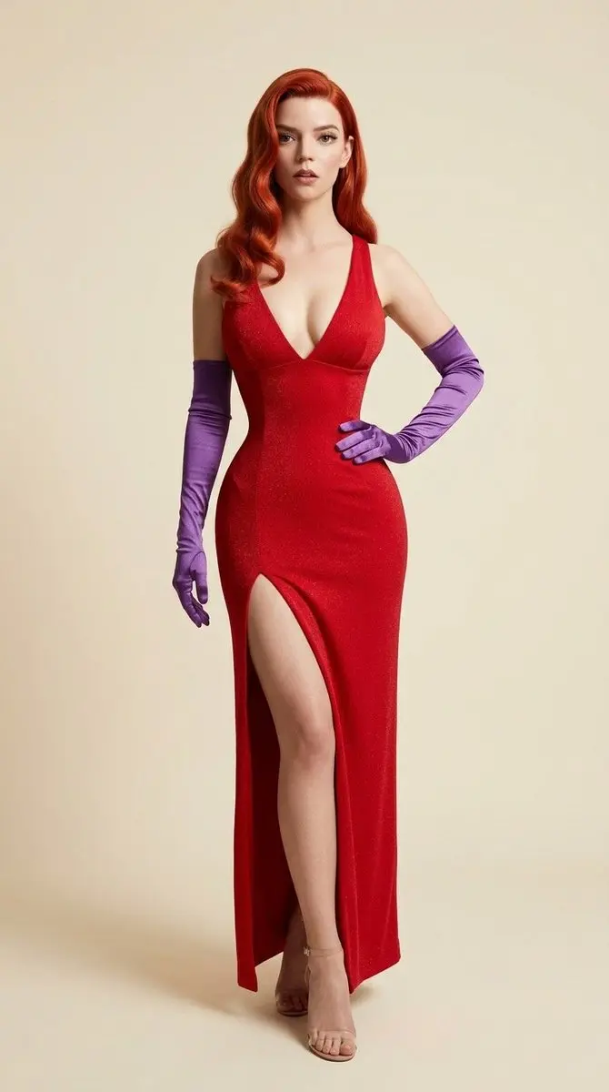 Anya Taylor-Joy As Jessica Rabbit In Studio