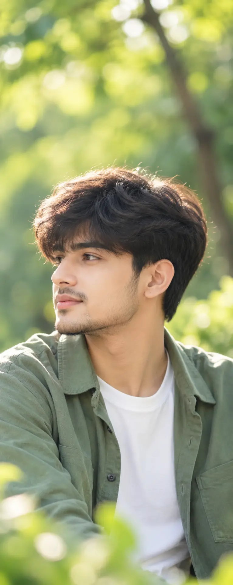 Asian Drama Style Male Portrait Photography With Soft Bokeh
