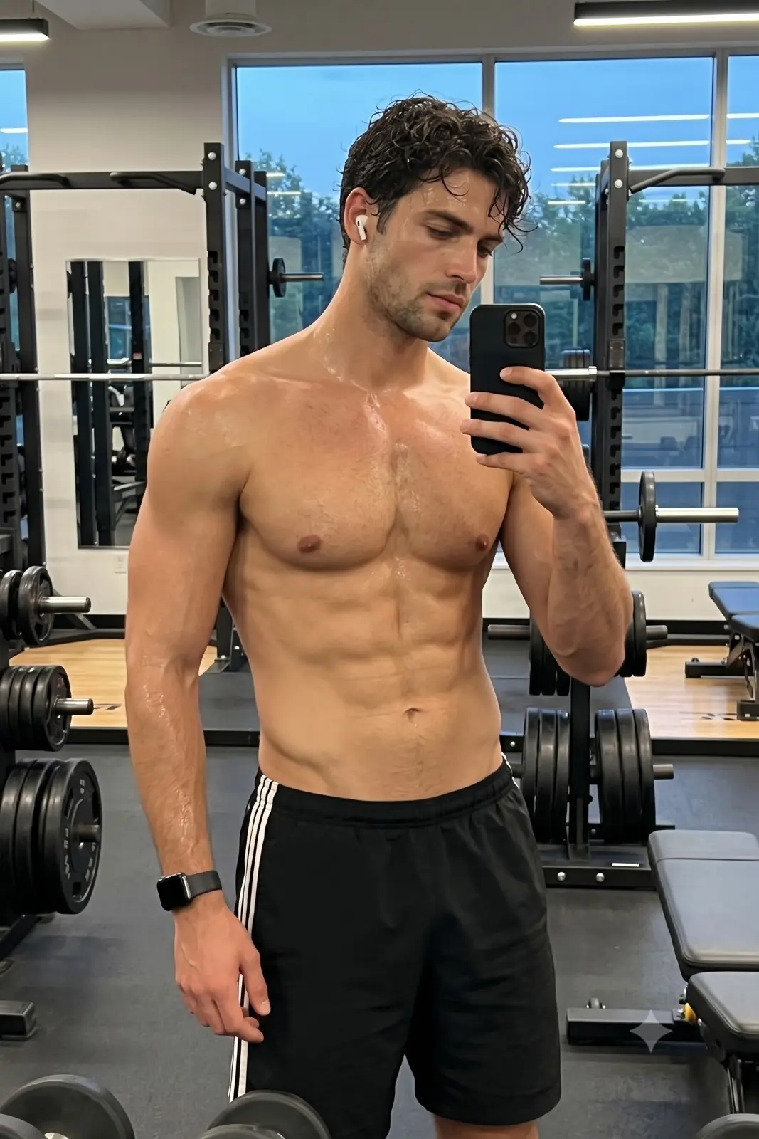 Athletic Man Post Workout Portrait