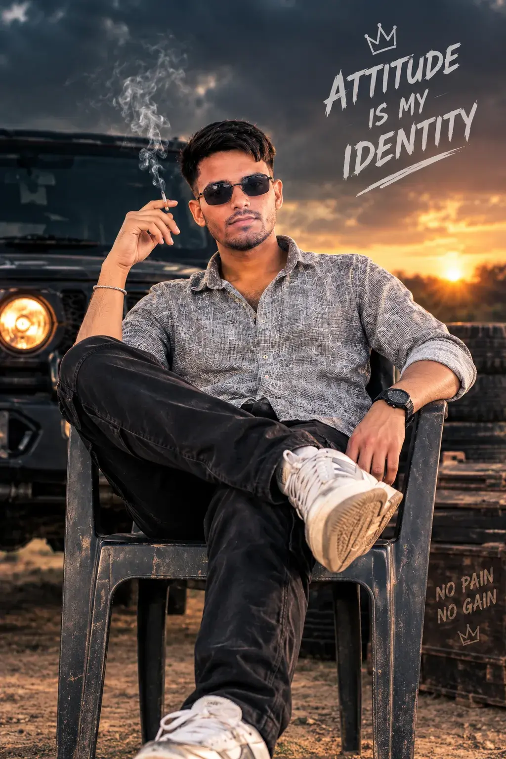 🔥 Attitude Is My Identity 😎👑 | Cinematic AI Photo Editing Prompt 🔥