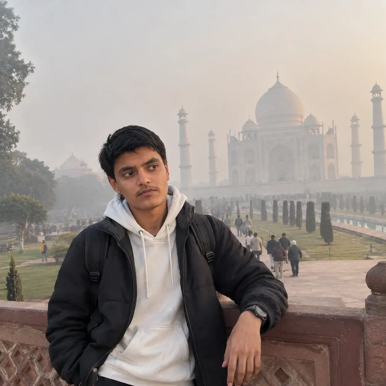 Background: Taj Mahal Photo
