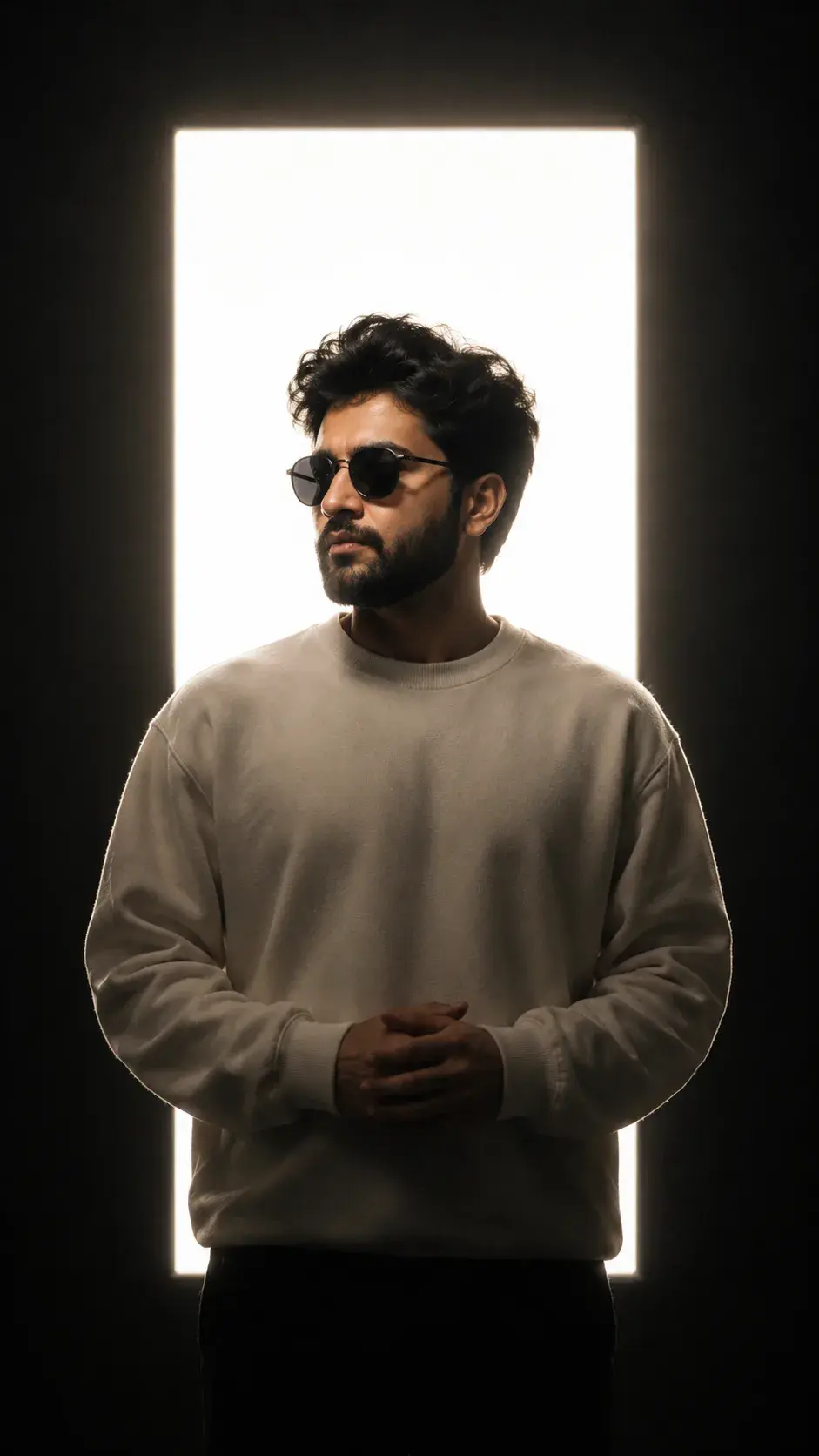 Backlit Portrait In The Dark