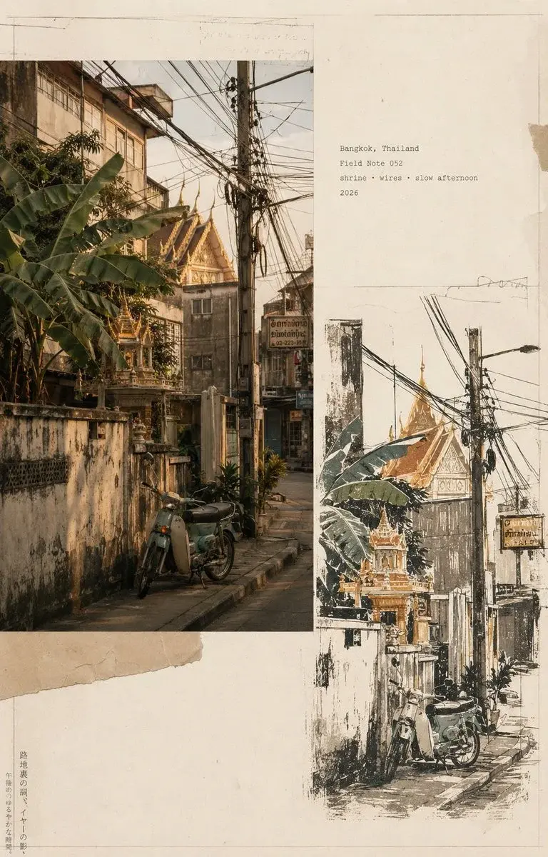 Bangkok Travel Journal Collage