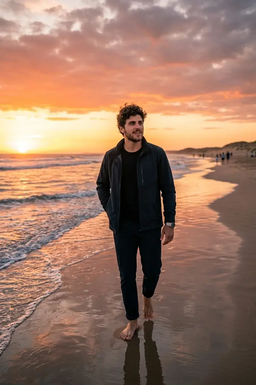 🌅 Beach Sunset Walk
