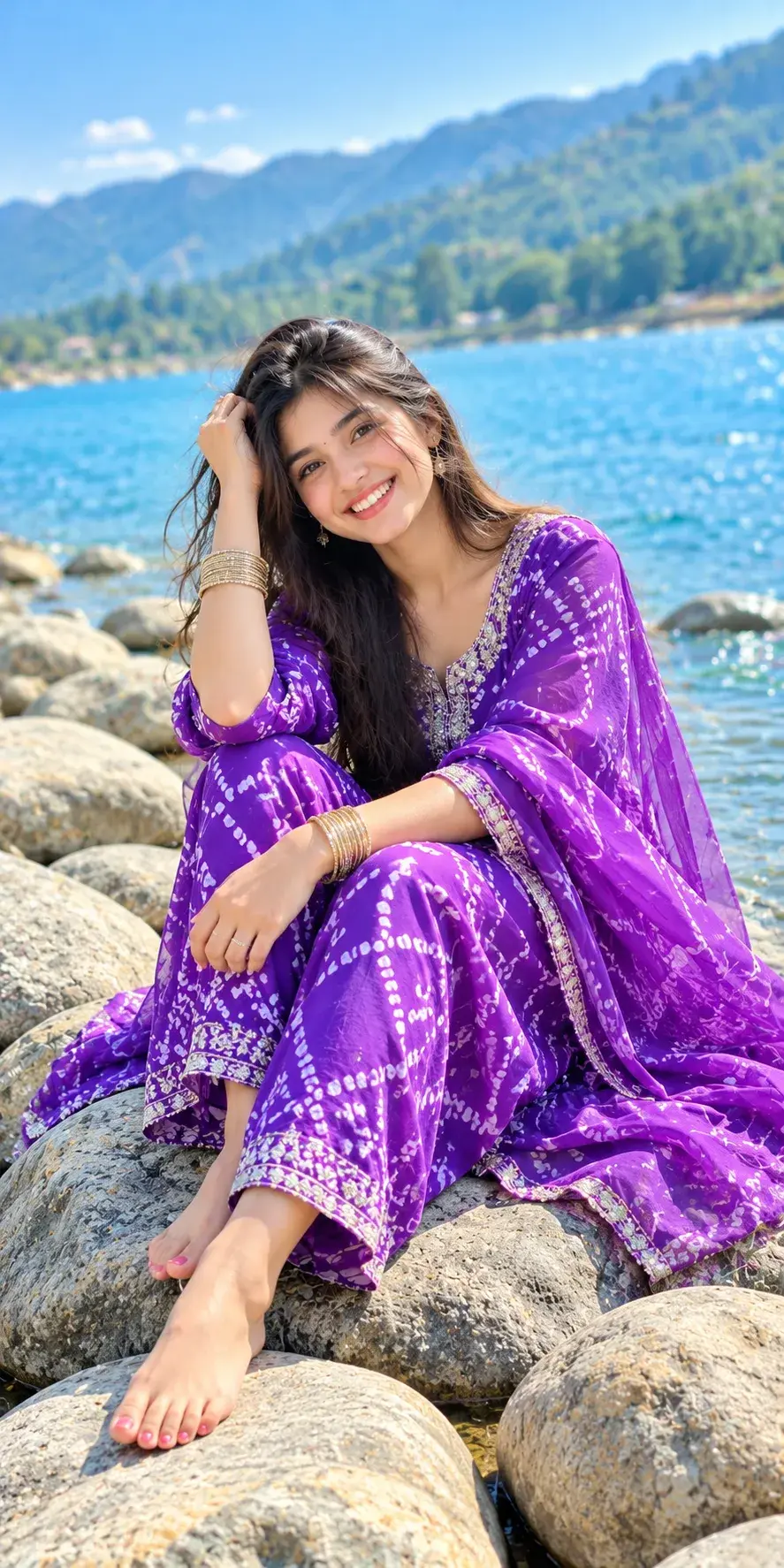 Beautiful Purple Suit Girl Portrait | Lakeside Photoshoot Ideas 2026 ✨