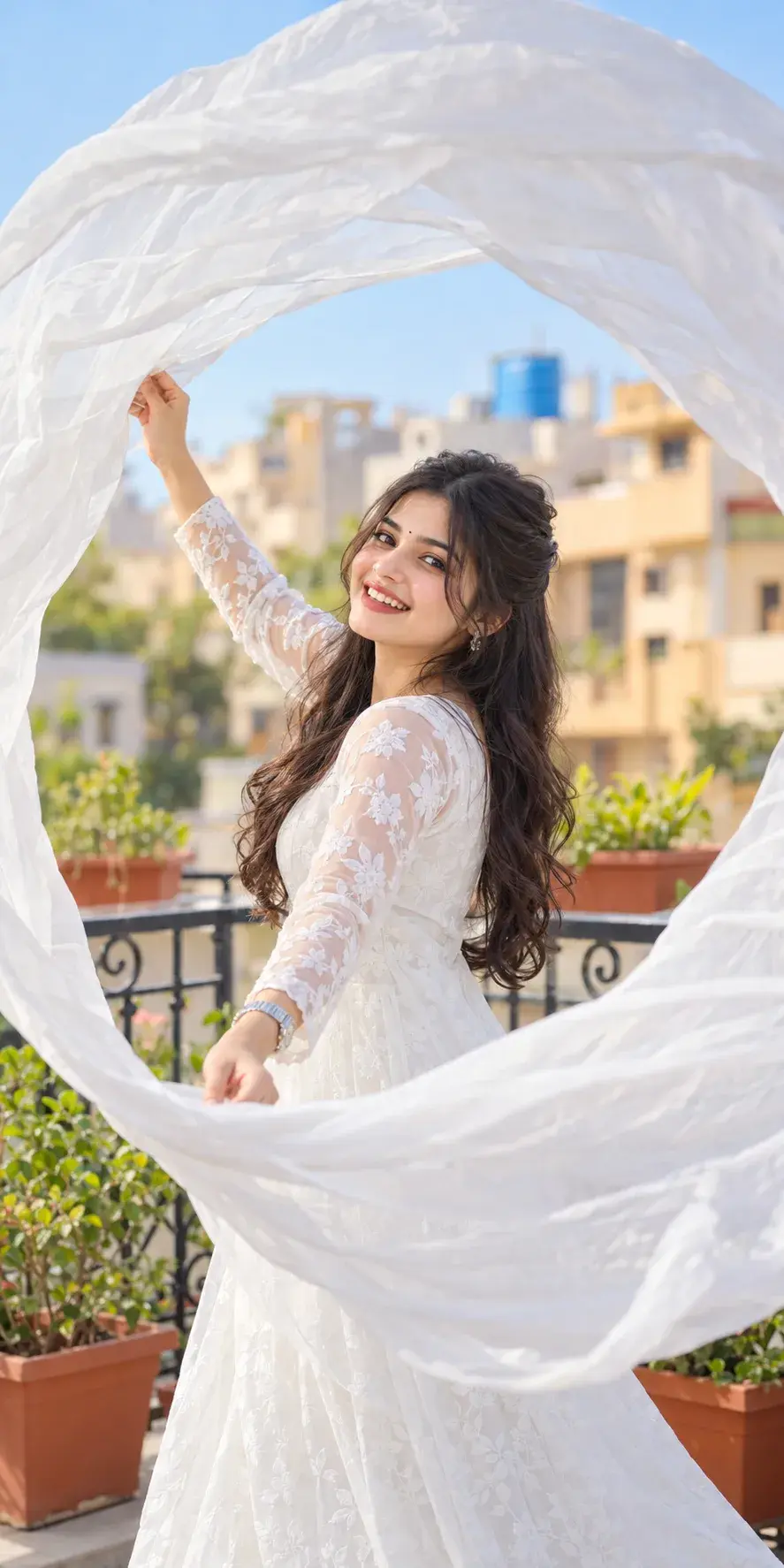 Beautiful White Dress Girl 🤍✨ | Aesthetic Portrait Photography Shorts