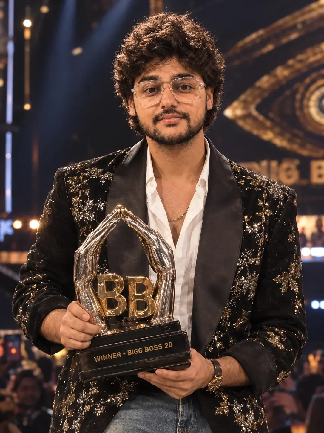 Bigg Boss Season 20 Winner With Trophy 🏆