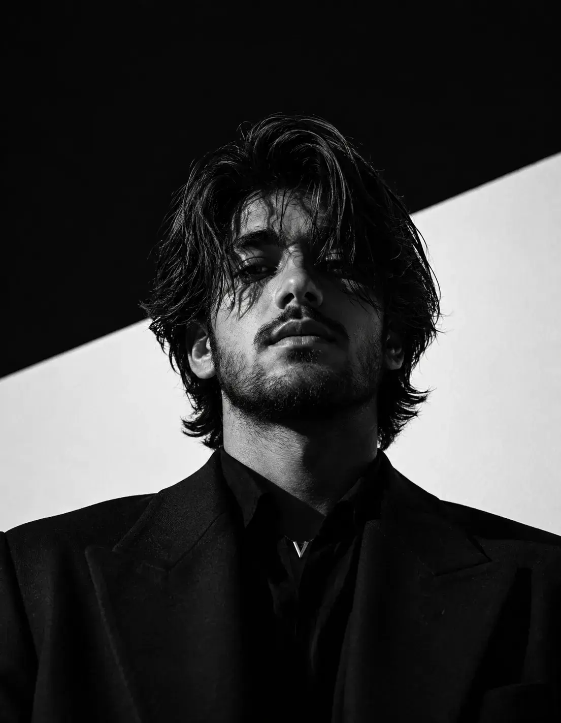 Black-And-White Editorial Portrait