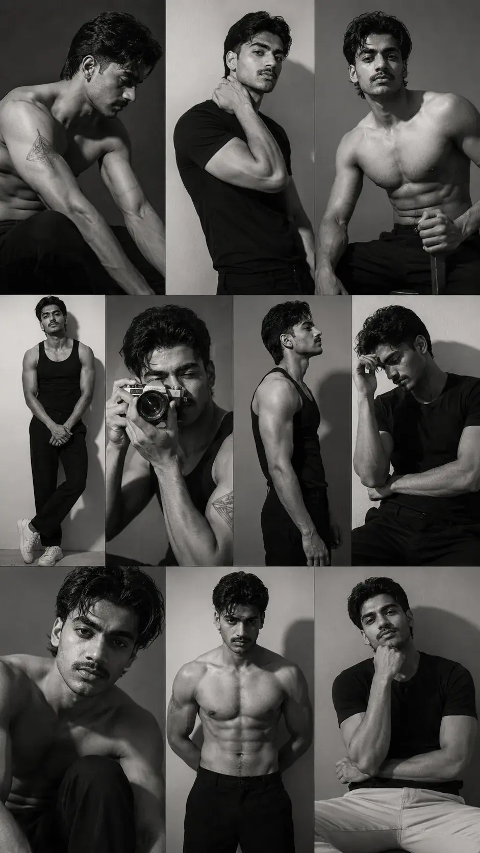 Black & White Male Portrait Photography Collection
