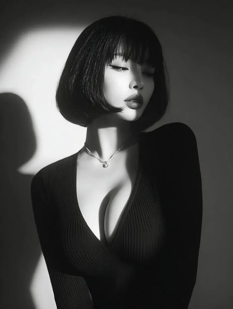 Black And White Style Portrait