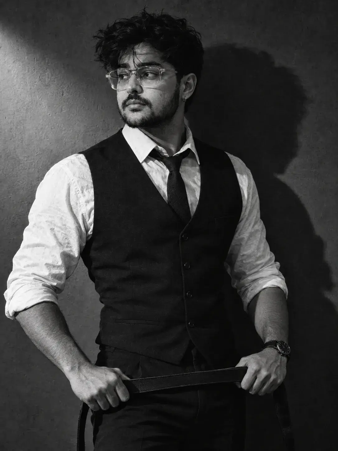 Black & White Young Adult Man