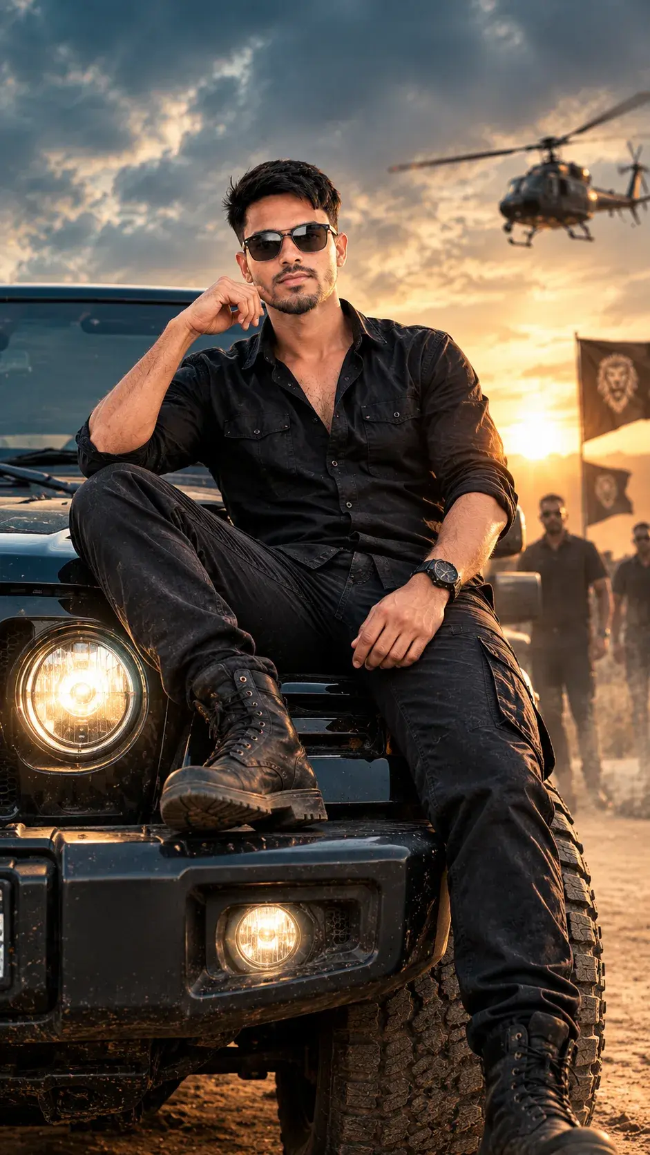 Black Outfit Action Hero 😎🔥 Rugged Suv Style With Powerful Cinematic Attitude