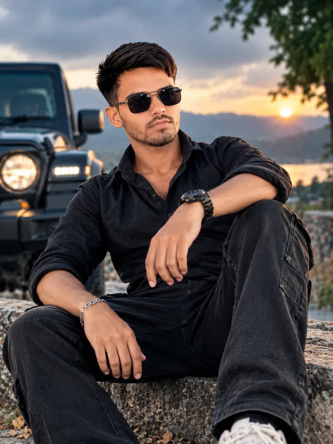 😎 Black Outfit, Royal Attitude 🔥 | Suv Wala Killer Look 🚙