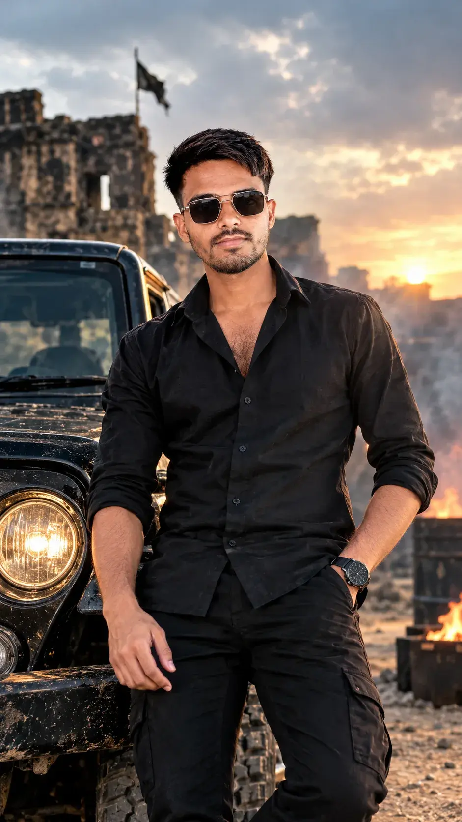 🖤 Black Outfit Villain Look 🔥 | Killer Attitude 😎