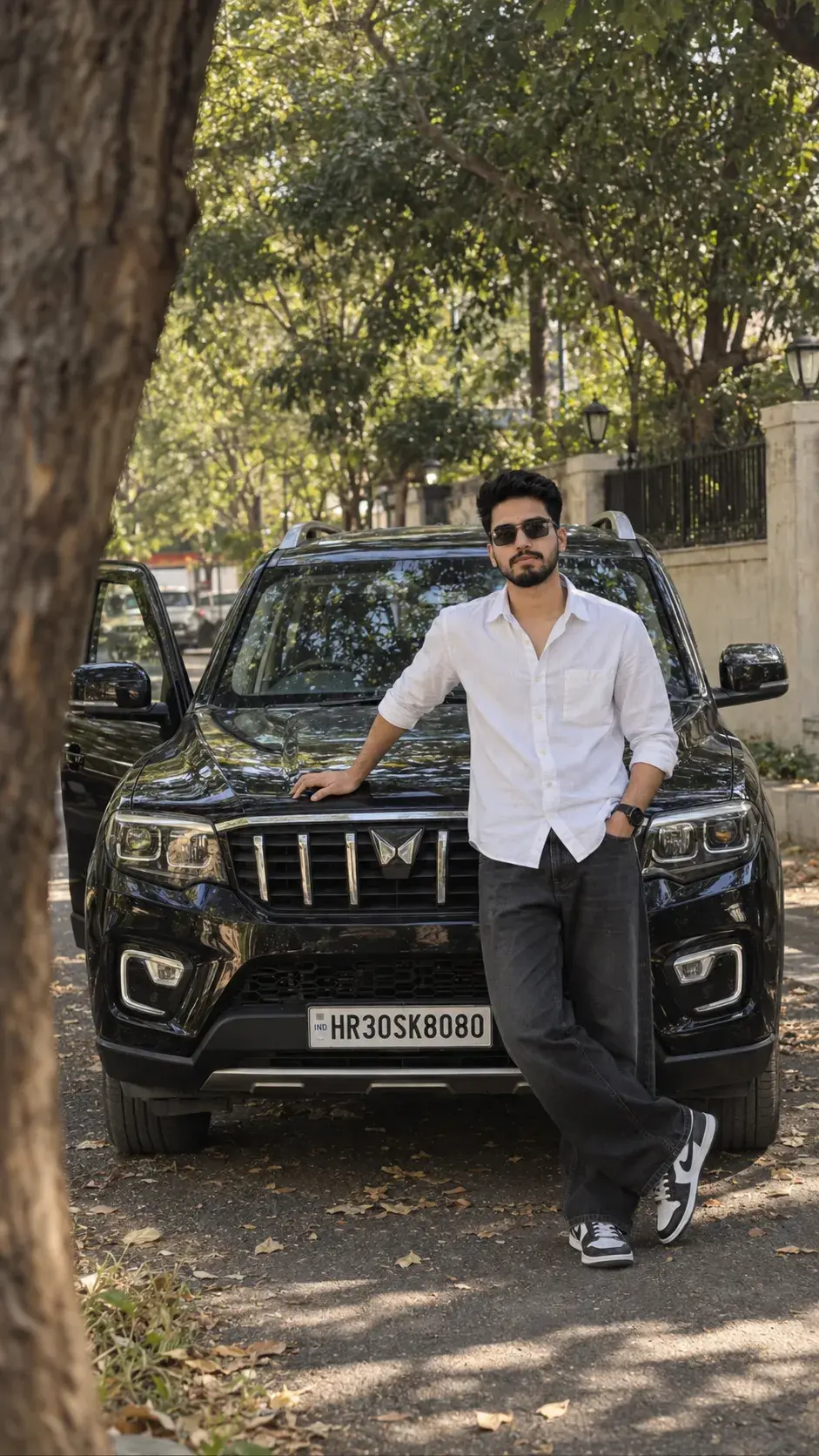 Black Scorpio-N Suv Photoshoot | Stylish Indian Men’s Street Fashion