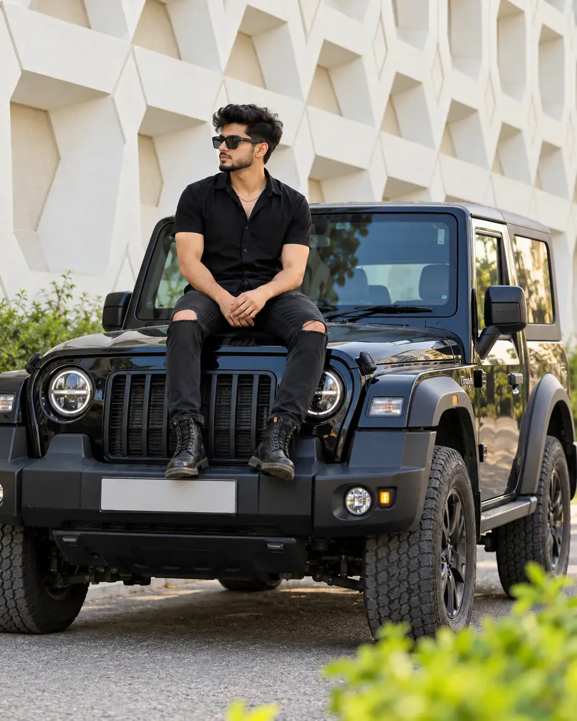 Black Suv Lifestyle Portrait Prompt