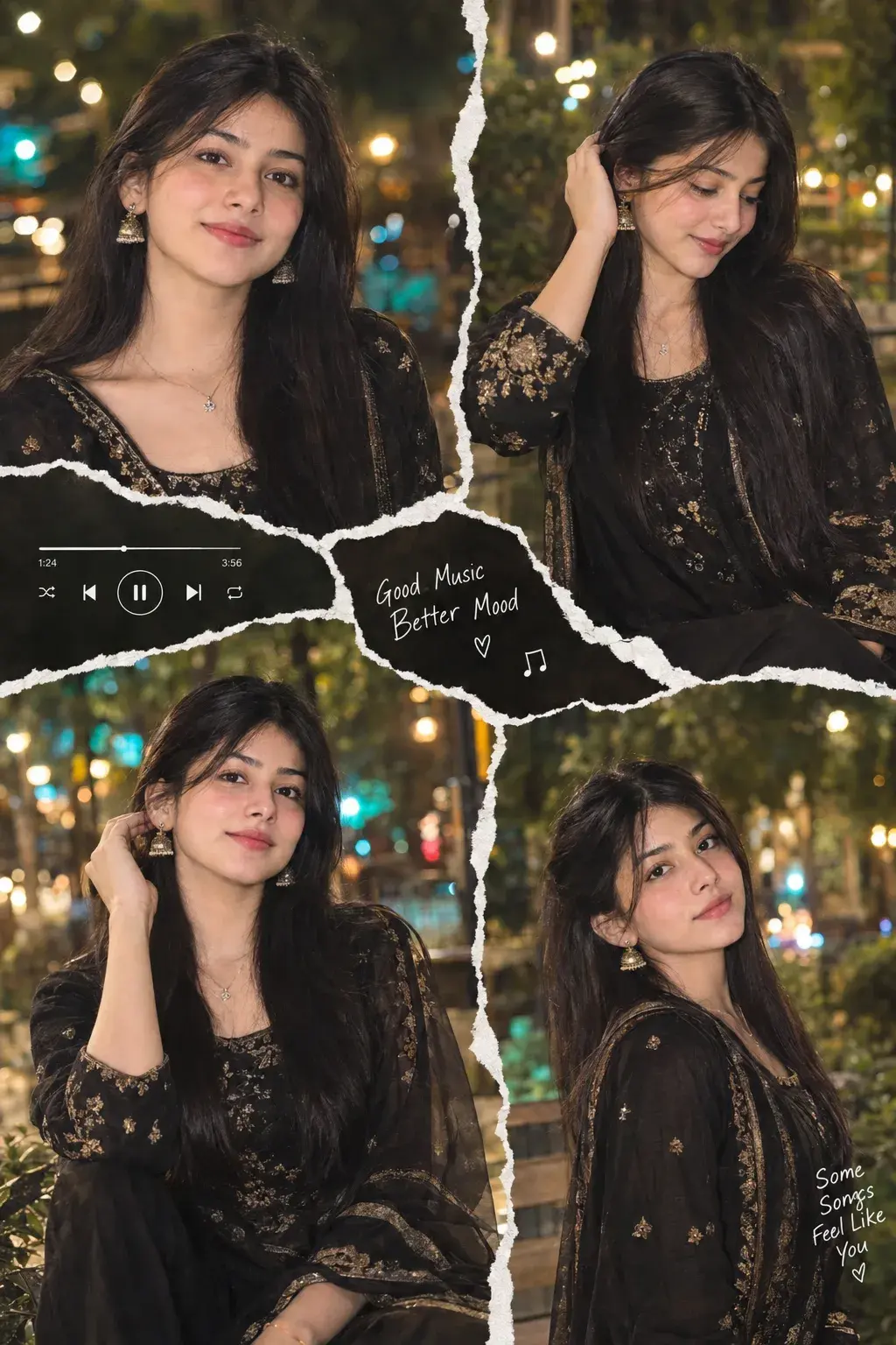 Black Traditional Night Portrait Collage