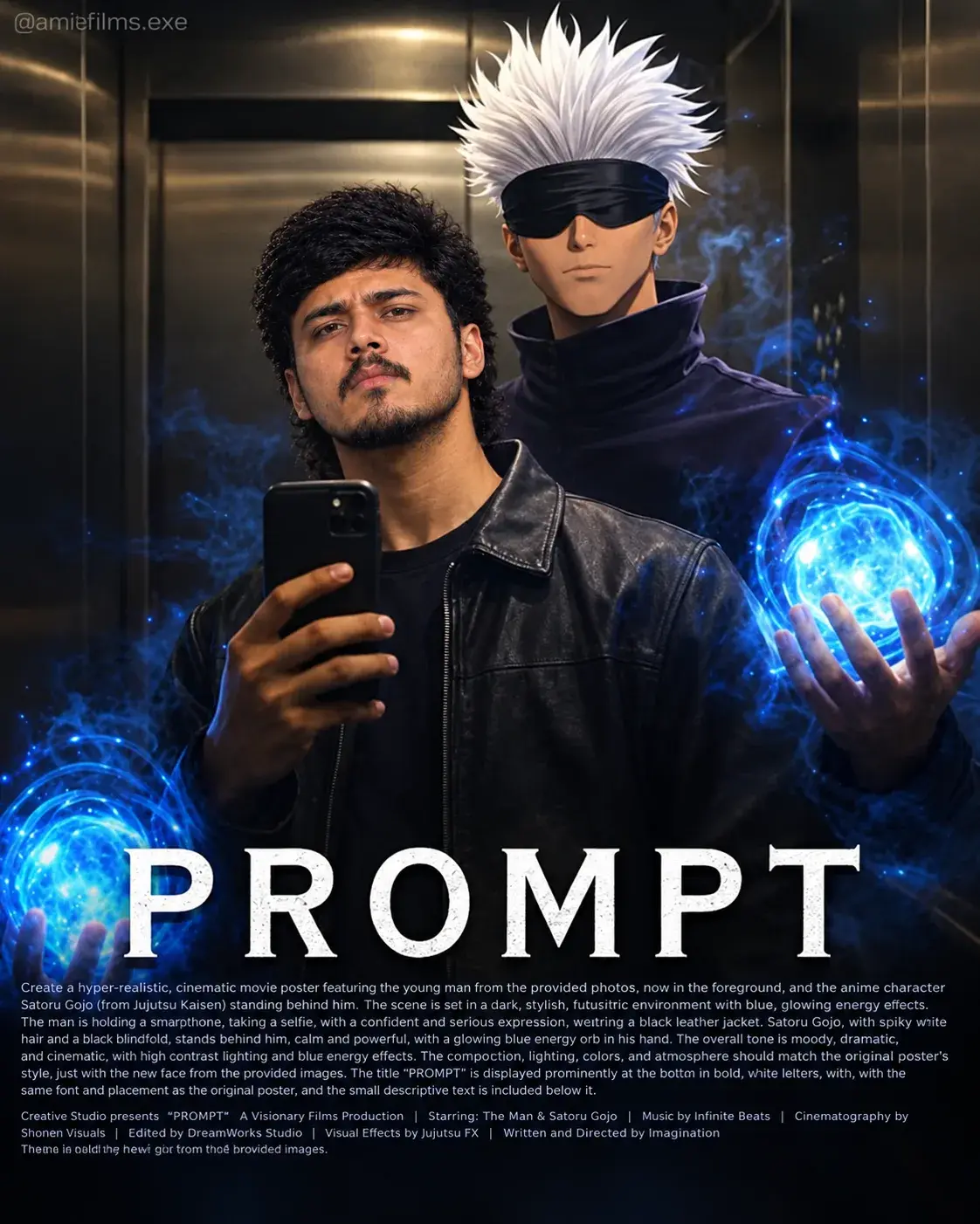“Blue Cursed Energy — The Sorcerer’s Selfie”