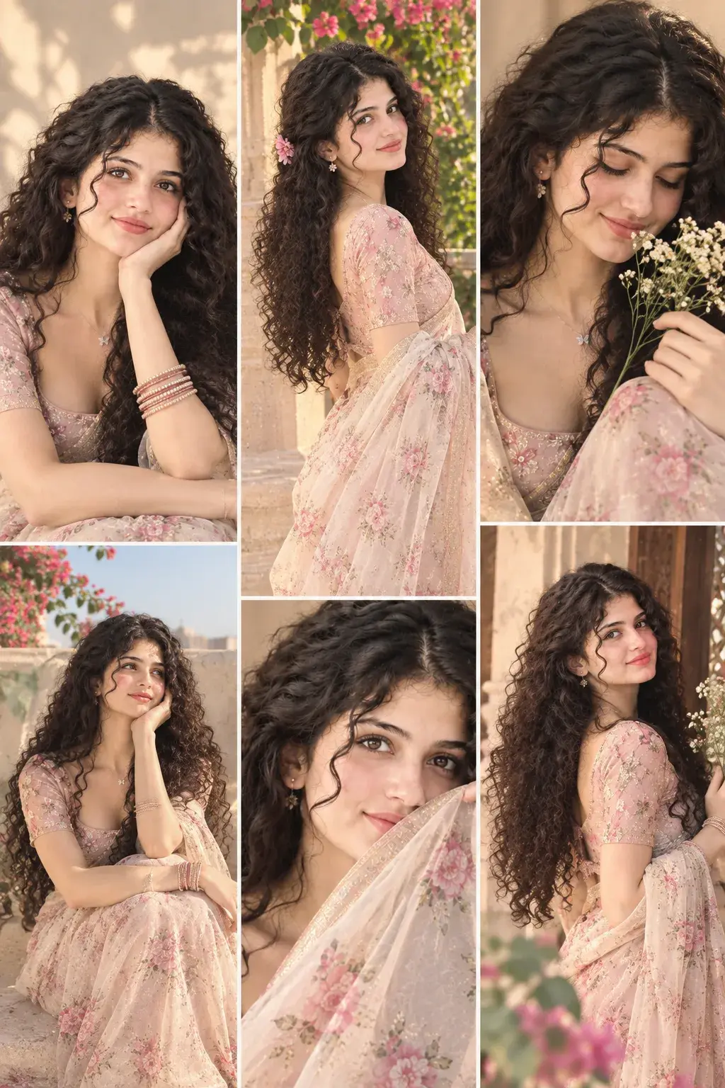 “Blush Garden Reverie” — A Soft Floral Romance