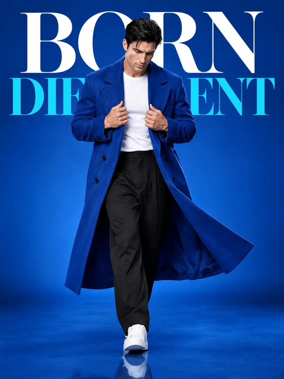 Born Different Typography Men Fashion Campaign AI Prompt