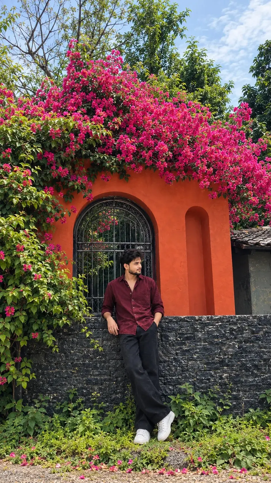 Bougainvillea Garden Luxury Street Portrait
