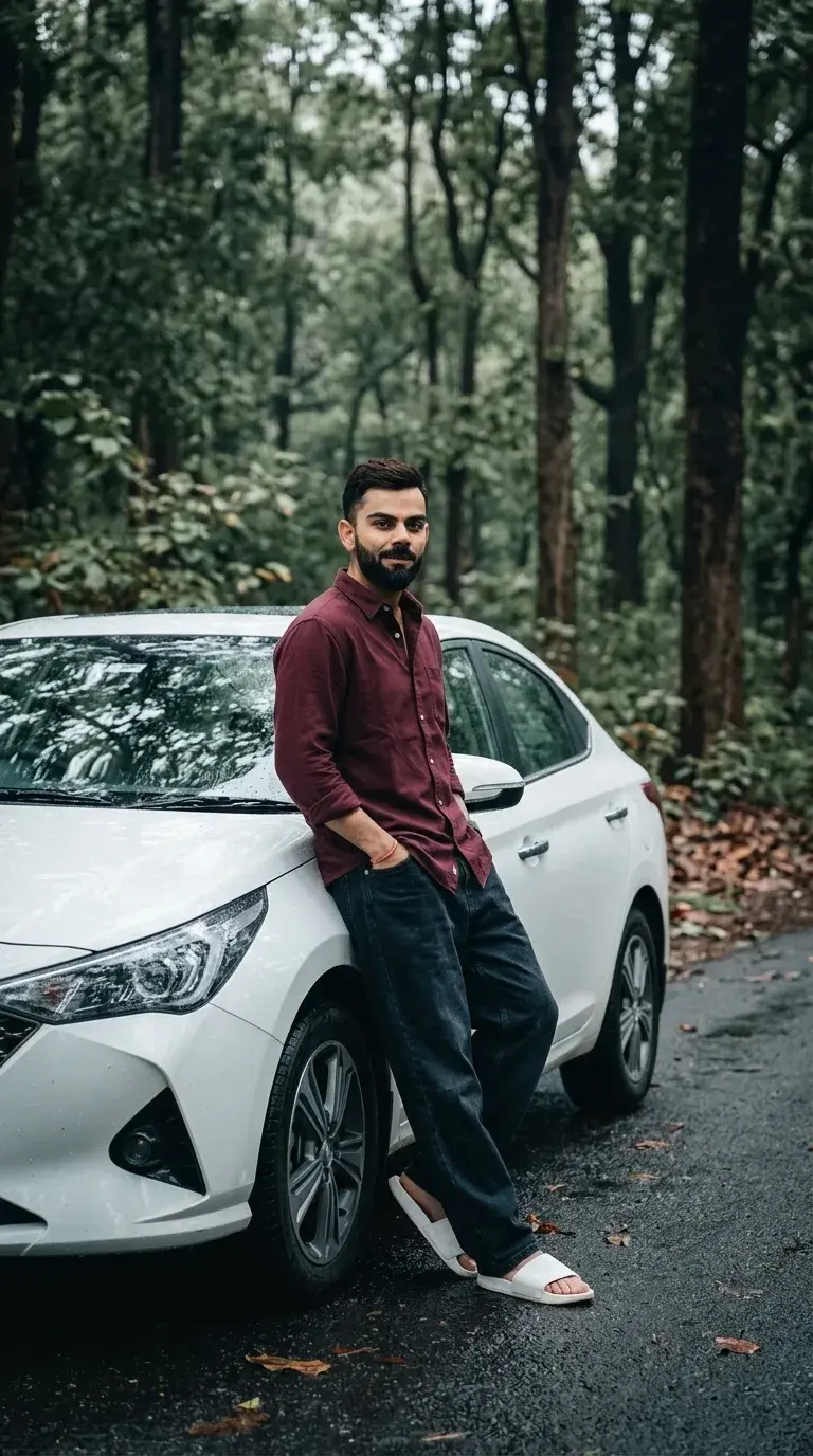 Boys Outdoor Car Aesthetic Portrait