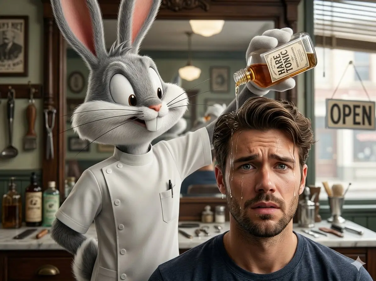 Bugs Bunny Barber With Hare Tonic