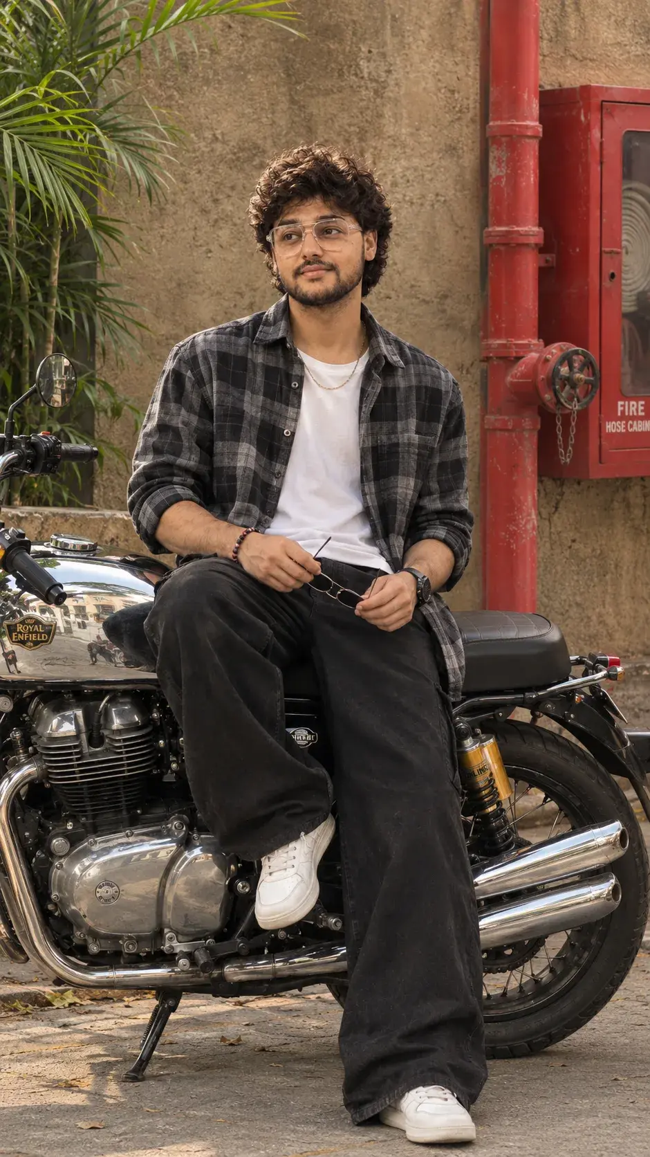 Candid Café Racer Street Portrait.