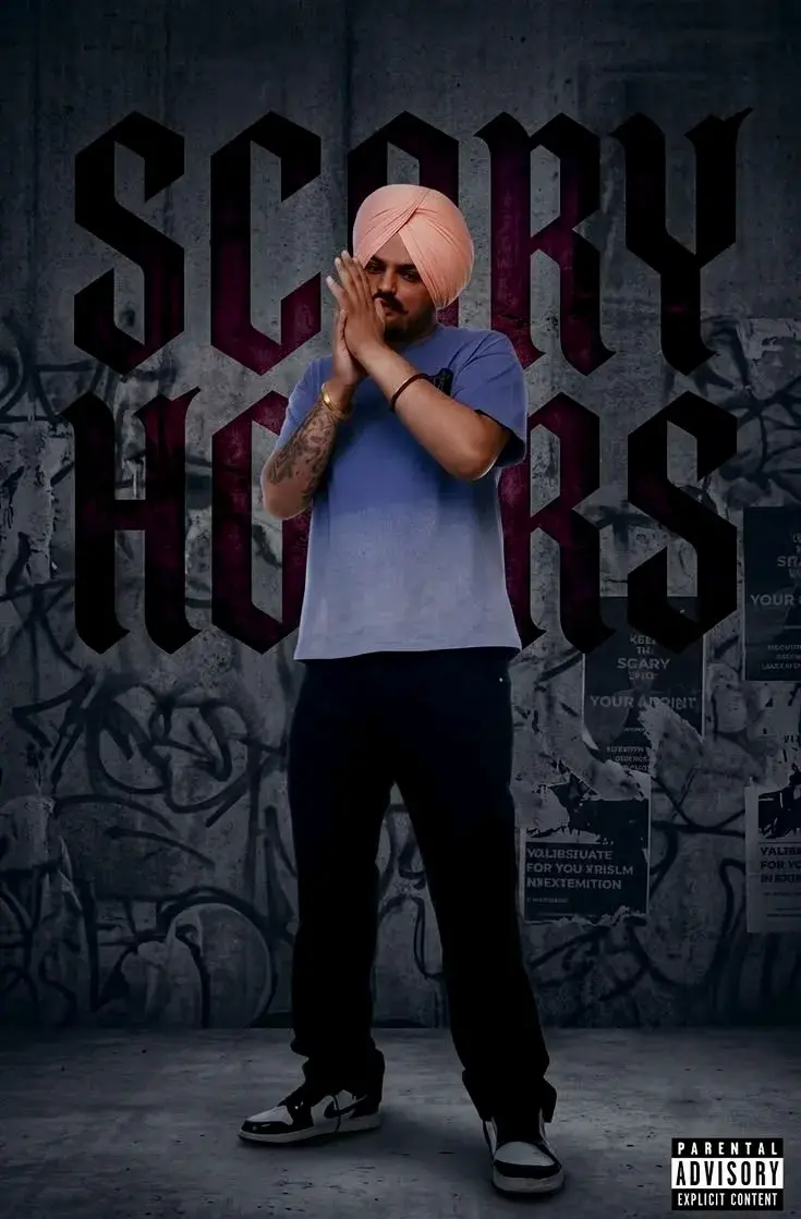 Candid Full-Length Urban Hip-Hop Portrait Of Sikh Man In Peach Turban And Blue T-Shirt Clapping Hands By Graffiti Wall