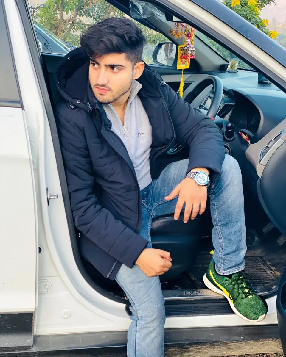 Car Door Pose Portrait – Winter Jacket Street Style