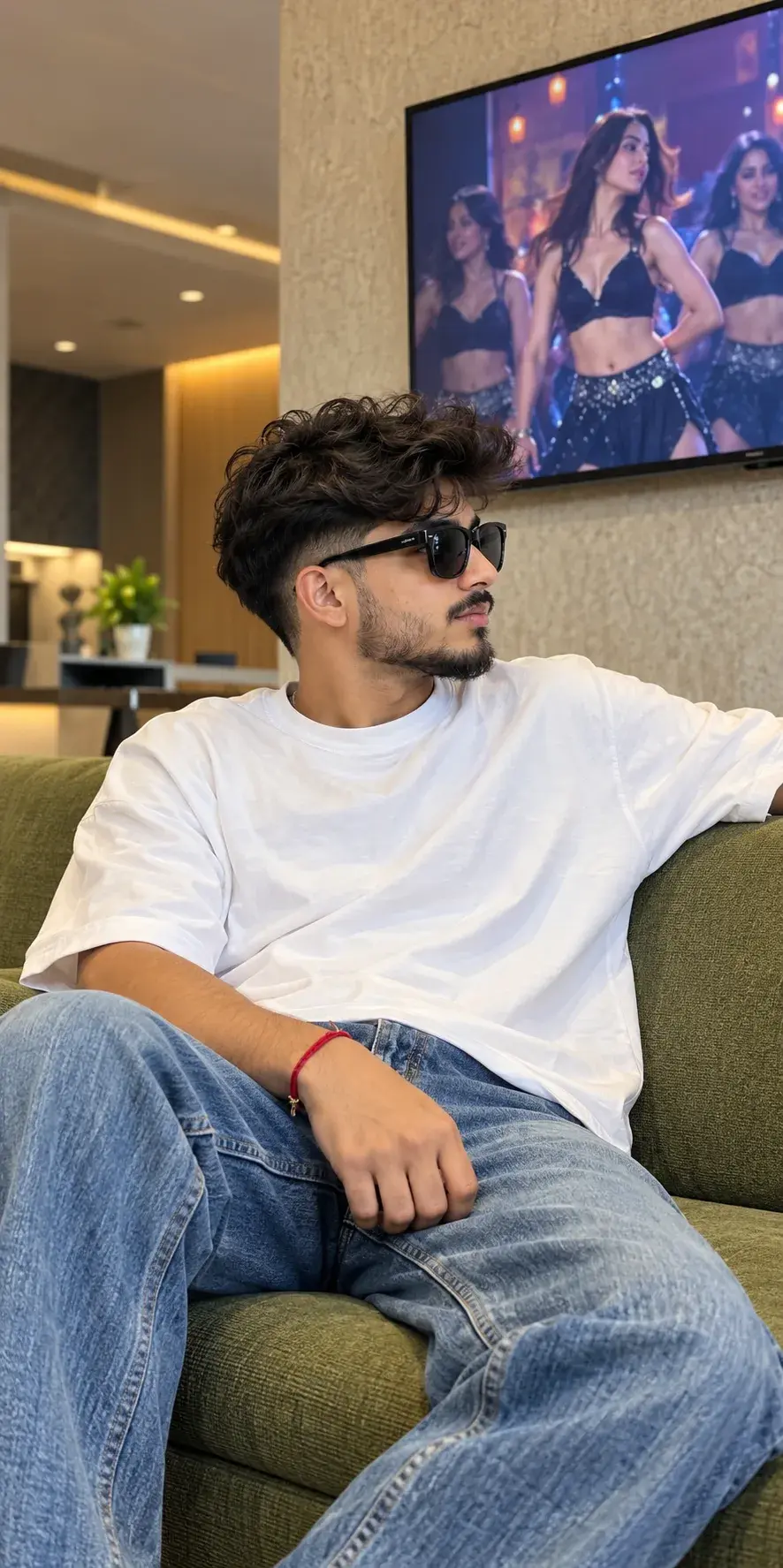 Casual Boy Aesthetic 🤍 | White T-Shirt & Blue Jeans Portrait