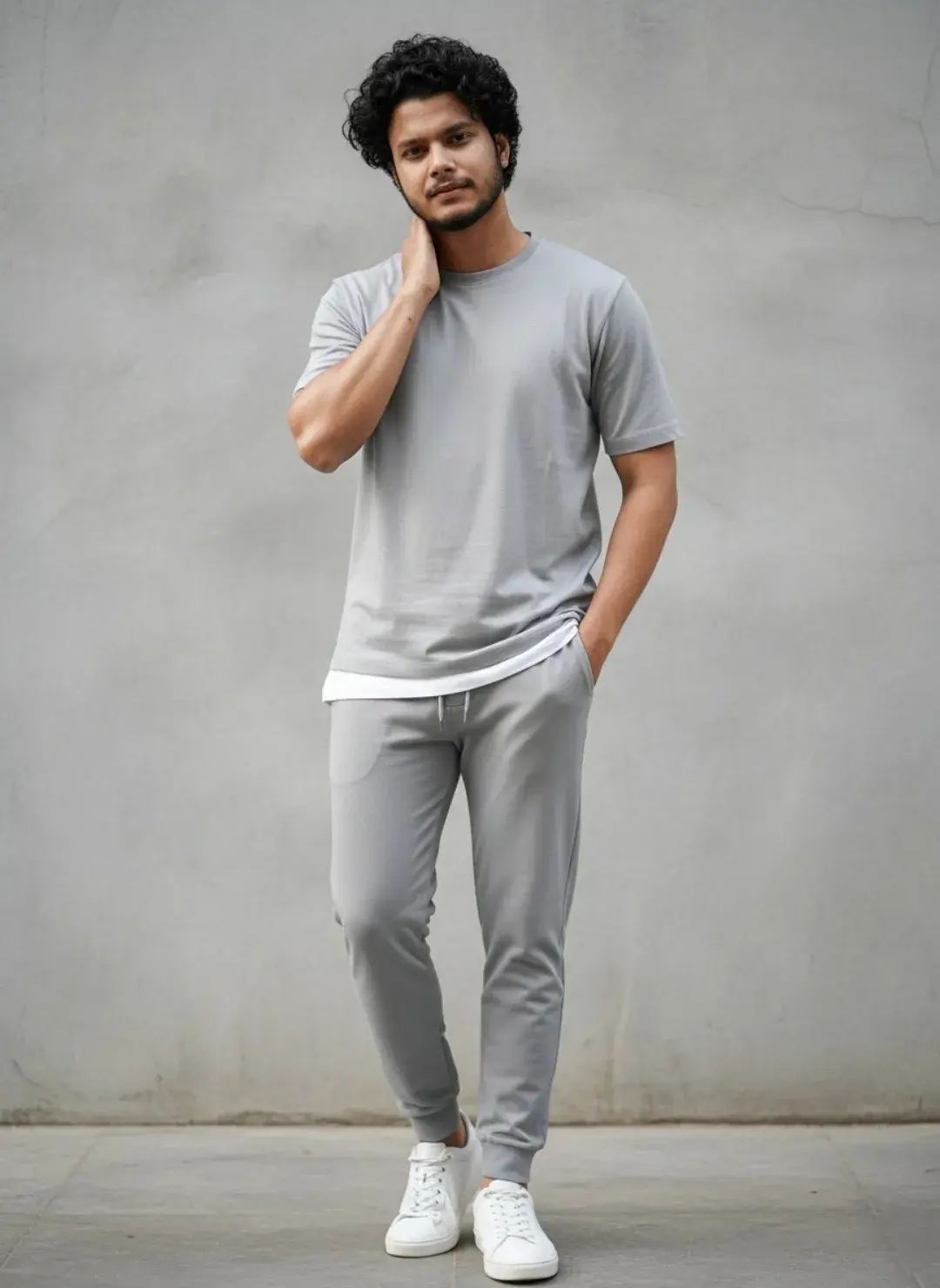 Casual Gray Athleisure Look