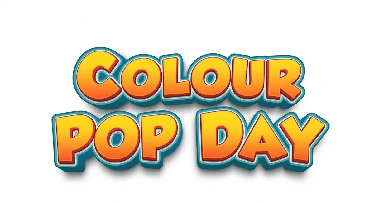 Change Text On Image To Colour Pop Day