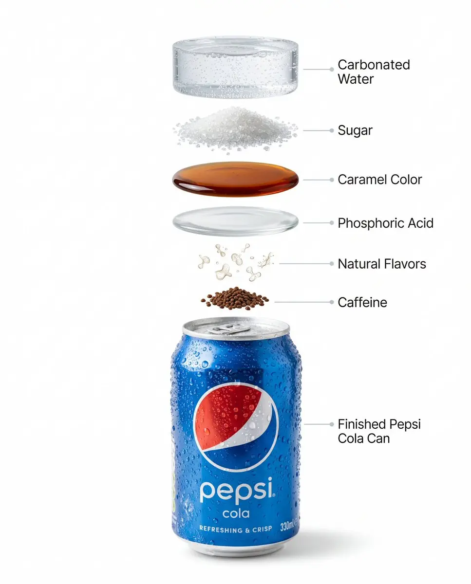 Chilled Beverage Can & Exploded Infographic