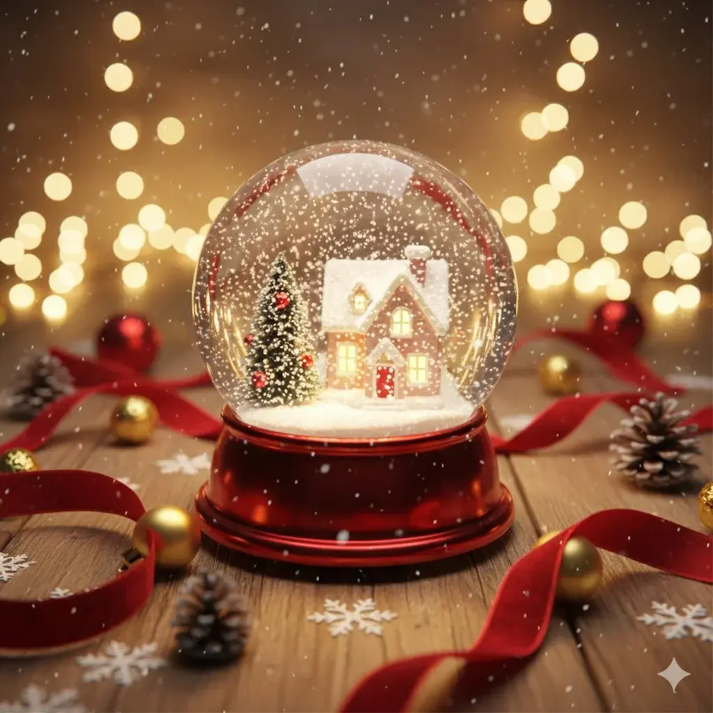 Christmas Snow Globe Scene
